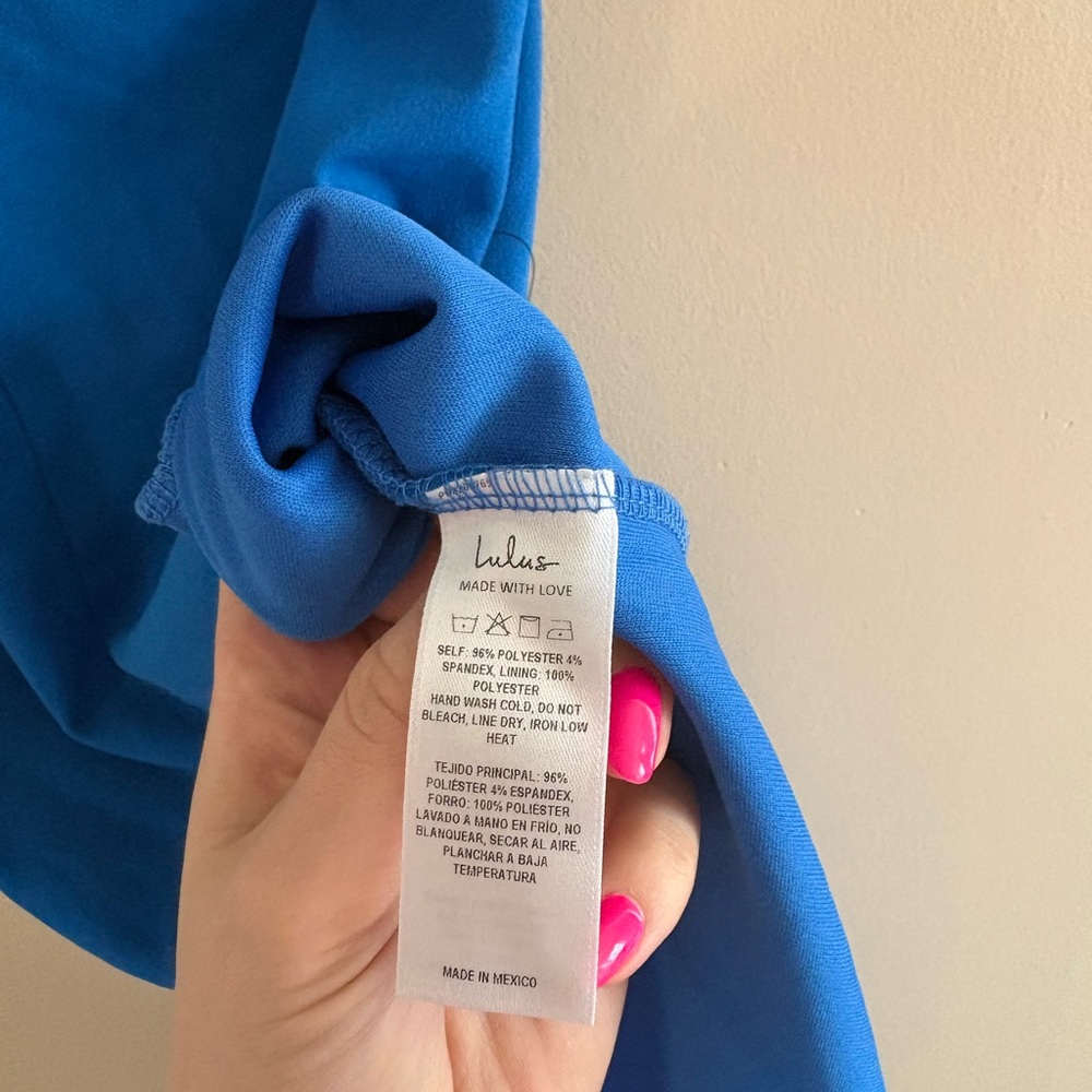 Lulus Davana Bright Blue Cutout Midi Dress Size Small - Picture 10 of 10